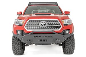 Toyota Tacoma Roof Rack - Rough Country - Front LED Lights, Aerodynamic Design - Black - '05-'23